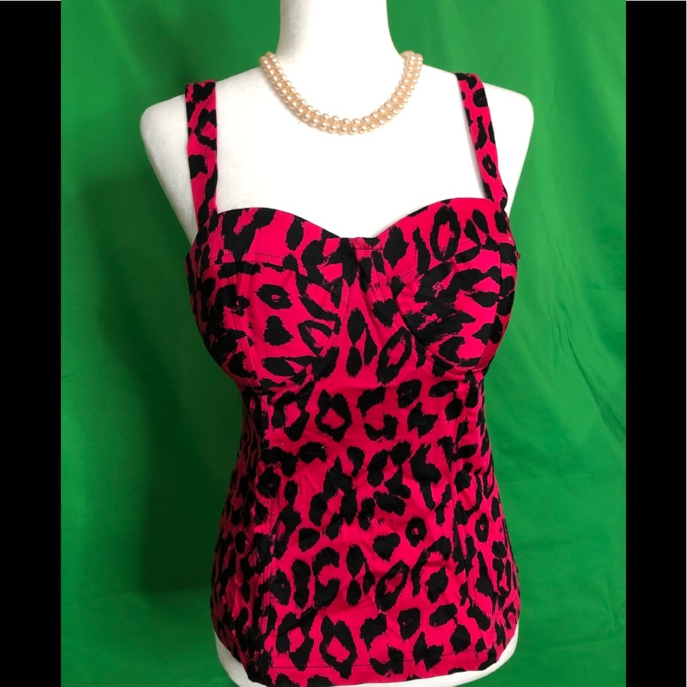 Hot pink leopard top